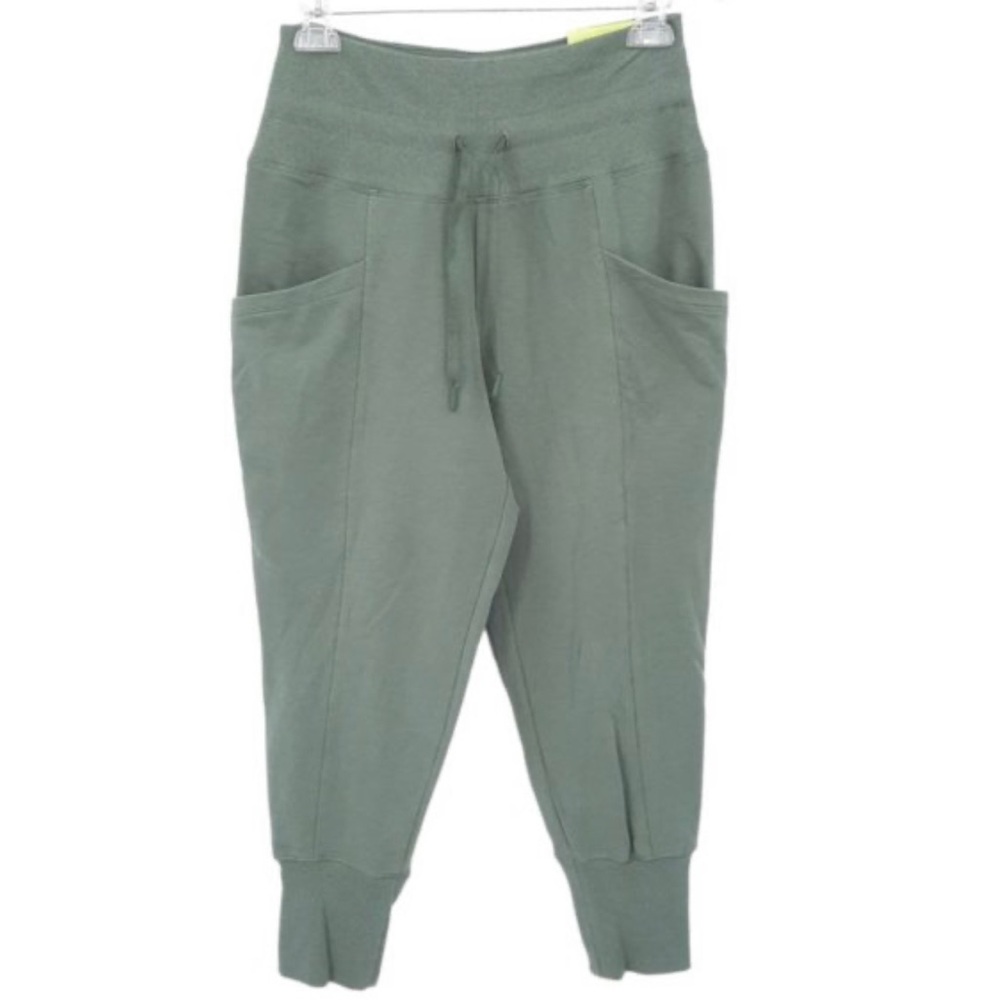 All In Motion Jogger Pants Green High Rise Pockets Yoga Pants Women’s Sz L